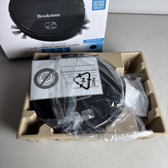 BROOKSTONE Robotic Vacuum Cleaner 3 In 1 Designed For Hard Surfaces NEW - Picture 7 of 7